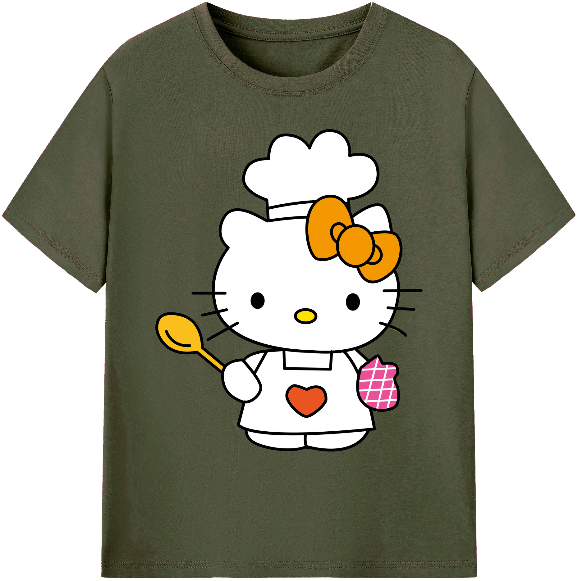 （画像用） Hello Kitty ハローキティ 綿100％ メンズ半袖Tシャツ｜肌触りやわらか＆通気性